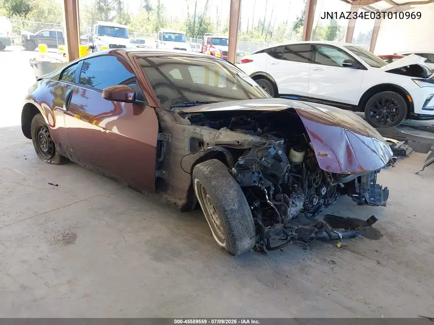 2003 Nissan 350Z VIN: JN1AZ34E03T010969 Lot: 45589559
