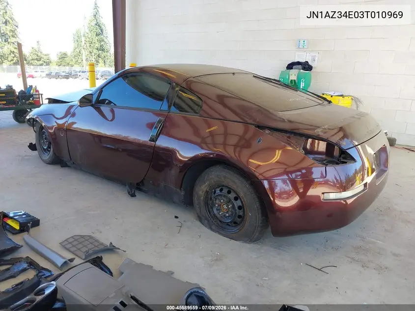 2003 Nissan 350Z VIN: JN1AZ34E03T010969 Lot: 45589559