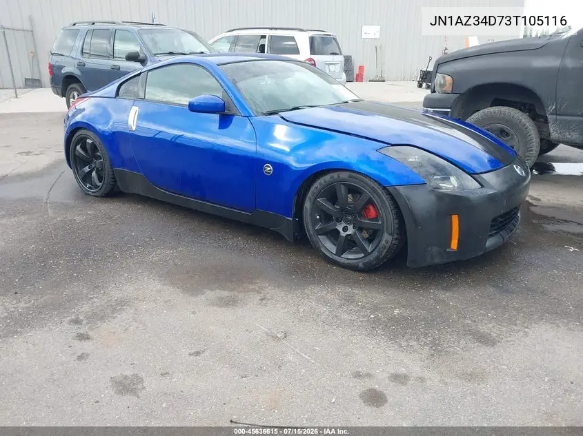 2003 Nissan 350Z Touring VIN: JN1AZ34D73T105116 Lot: 45636615