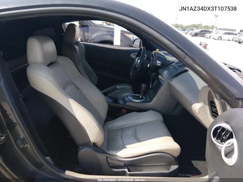 2003 Nissan 350Z Touring VIN: JN1AZ34DX3T107538 Lot: 45639893