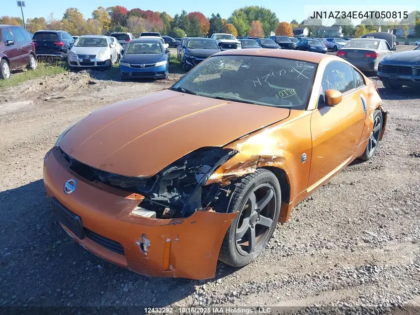 2004 Nissan 350Z Touring VIN: JN1AZ34E64T050815 Lot: 12433292