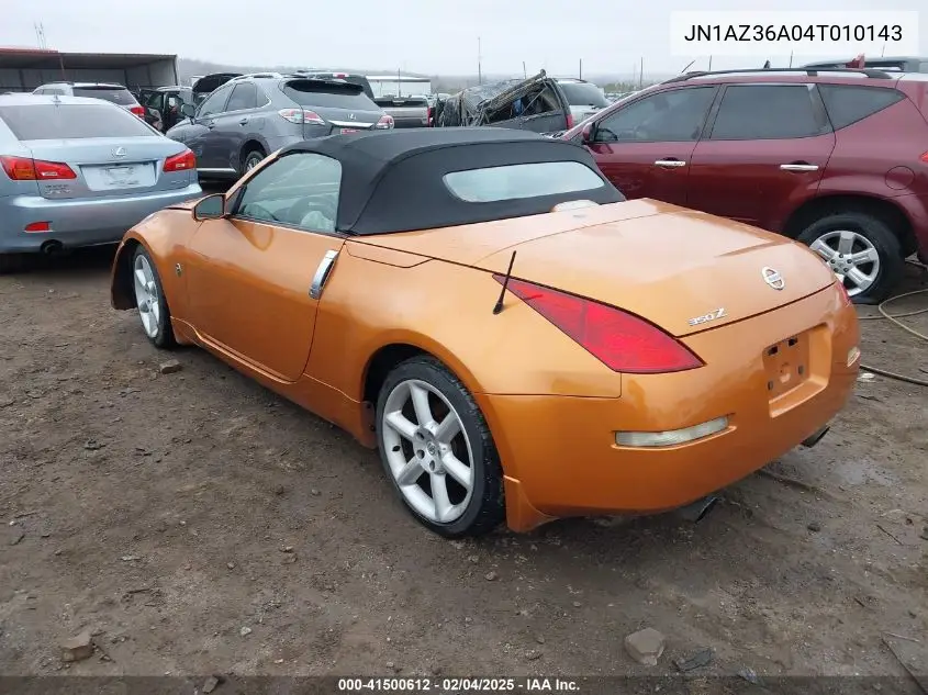 2004 Nissan 350Z Touring VIN: JN1AZ36A04T010143 Lot: 41500612