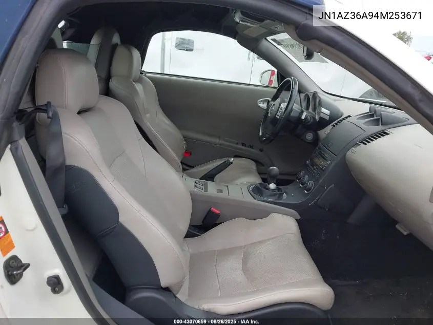 2004 Nissan 350Z Touring VIN: JN1AZ36A94M253671 Lot: 43070659