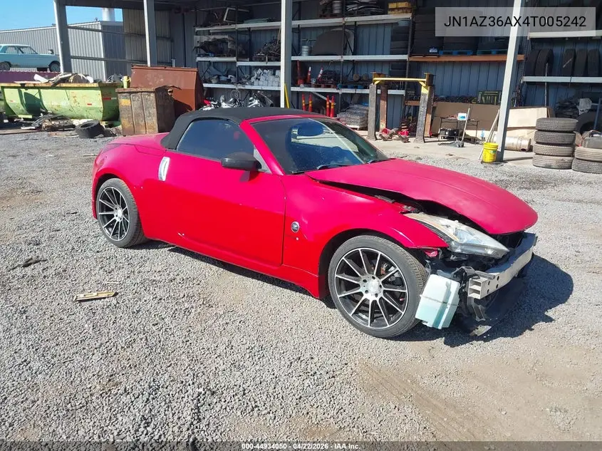 2004 Nissan 350Z Touring VIN: JN1AZ36AX4T005242 Lot: 44934050
