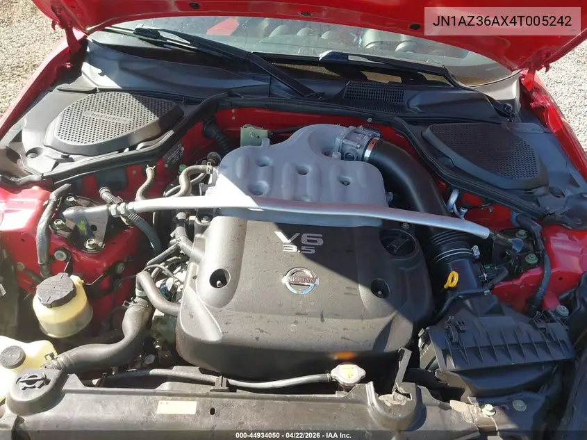 2004 Nissan 350Z Touring VIN: JN1AZ36AX4T005242 Lot: 44934050