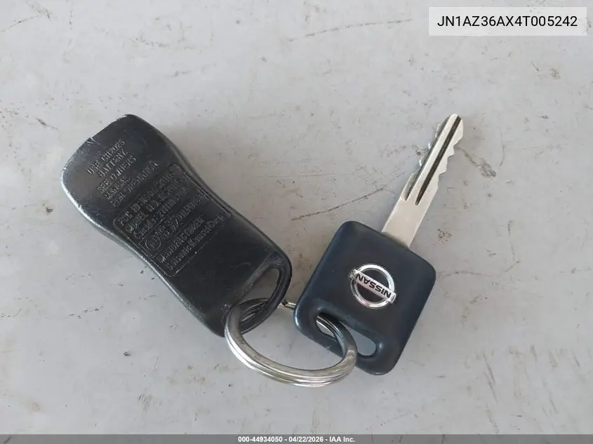 2004 Nissan 350Z Touring VIN: JN1AZ36AX4T005242 Lot: 44934050