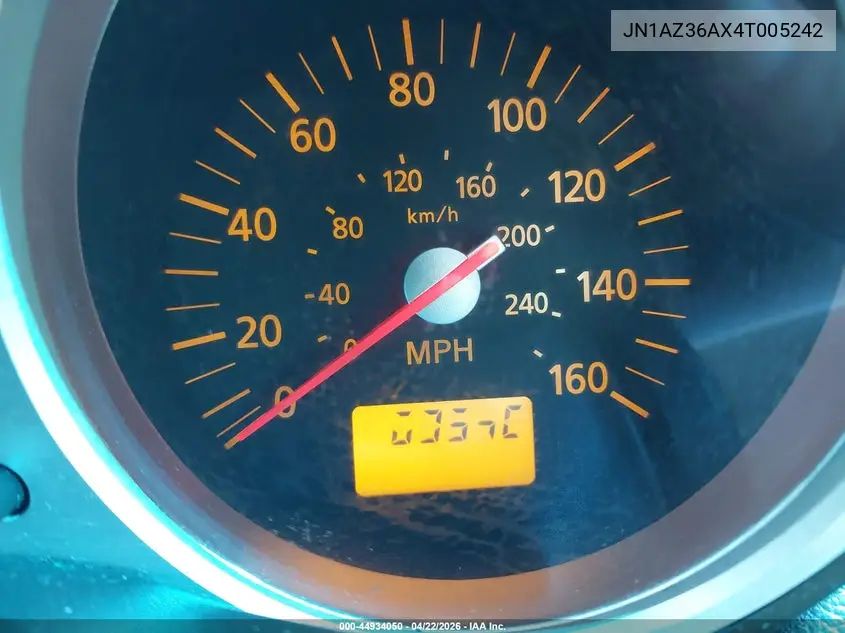 2004 Nissan 350Z Touring VIN: JN1AZ36AX4T005242 Lot: 44934050