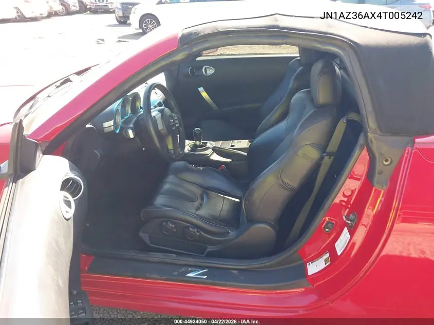 2004 Nissan 350Z Touring VIN: JN1AZ36AX4T005242 Lot: 44934050