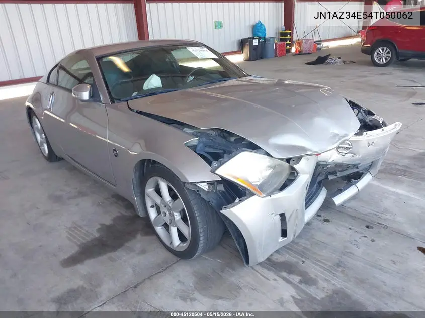 2004 Nissan 350Z Performance VIN: JN1AZ34E54T050062 Lot: 45120504