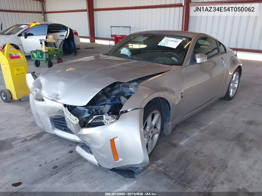 2004 Nissan 350Z Performance VIN: JN1AZ34E54T050062 Lot: 45120504