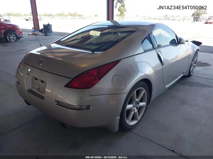 2004 Nissan 350Z Performance VIN: JN1AZ34E54T050062 Lot: 45120504