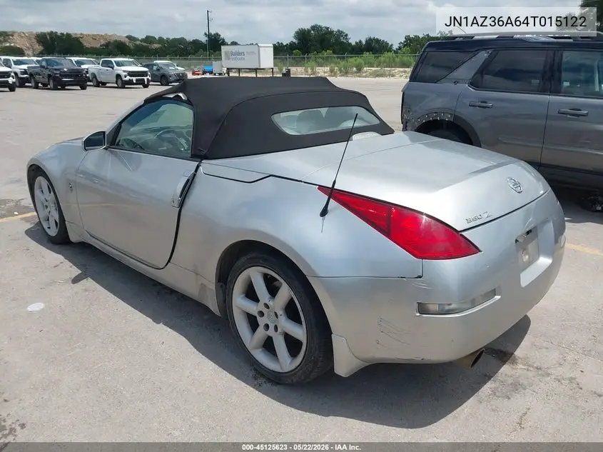 2004 Nissan 350Z Touring VIN: JN1AZ36A64T015122 Lot: 45125623