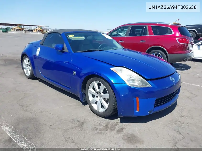 2004 Nissan 350Z Touring VIN: JN1AZ36A94T002638 Lot: 45200787