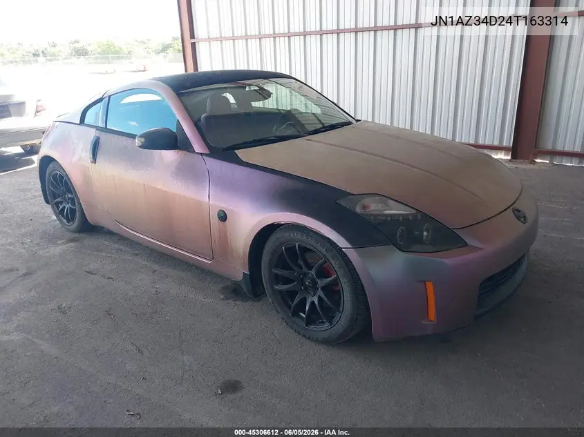 2004 Nissan 350Z Touring VIN: JN1AZ34D24T163314 Lot: 45306612