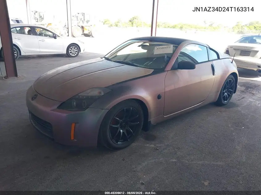 2004 Nissan 350Z Touring VIN: JN1AZ34D24T163314 Lot: 45306612