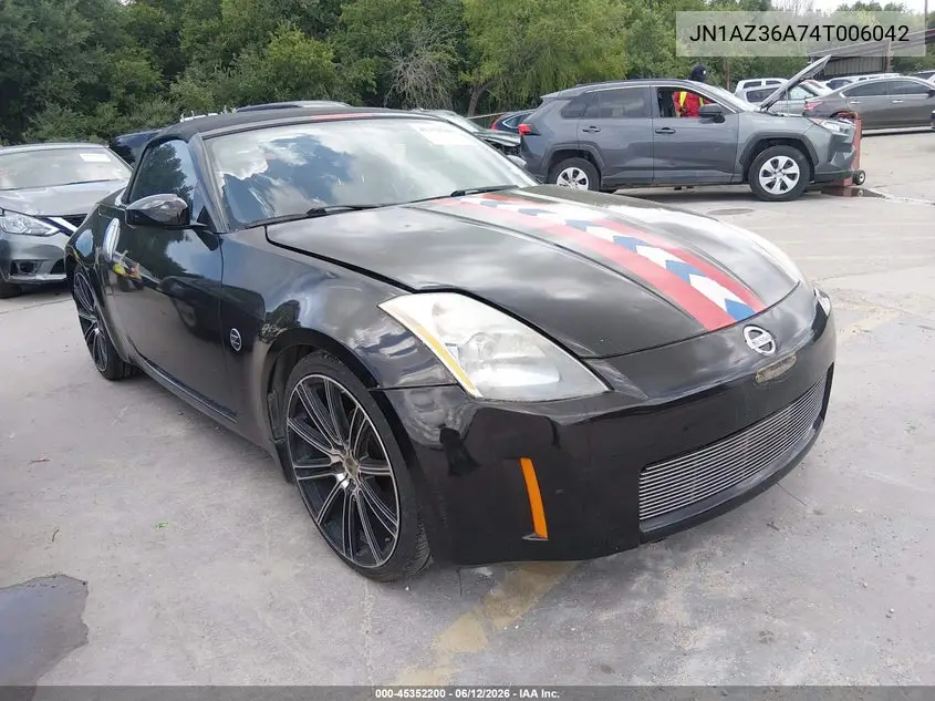 2004 Nissan 350Z Touring VIN: JN1AZ36A74T006042 Lot: 45352200