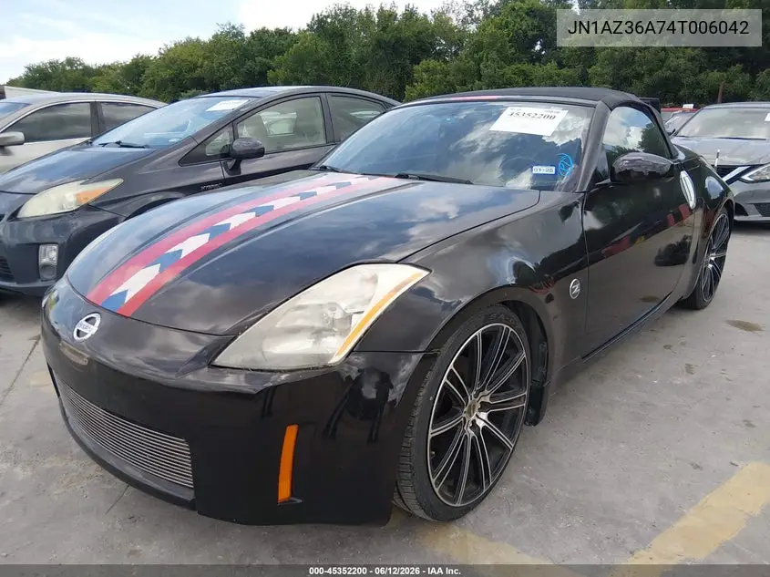 2004 Nissan 350Z Touring VIN: JN1AZ36A74T006042 Lot: 45352200