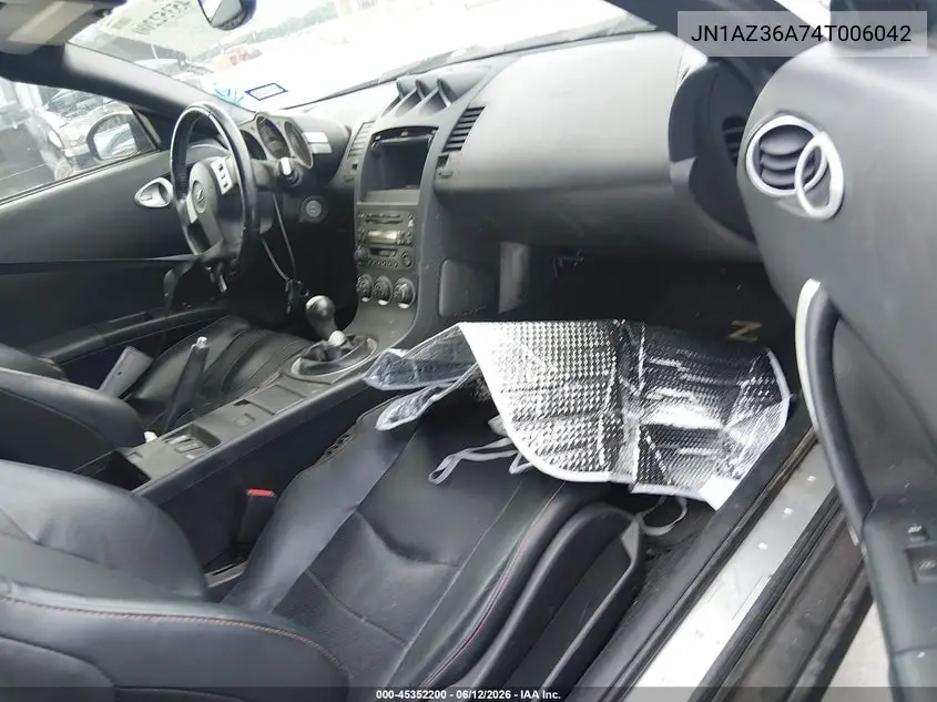 2004 Nissan 350Z Touring VIN: JN1AZ36A74T006042 Lot: 45352200