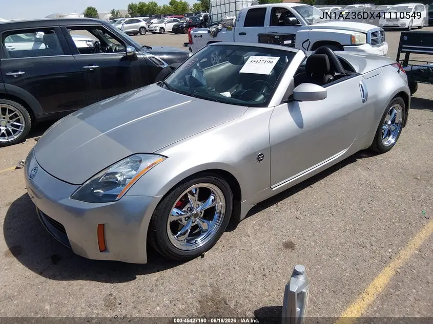 2004 Nissan 350Z Enthusiast VIN: JN1AZ36DX4T110549 Lot: 45427190