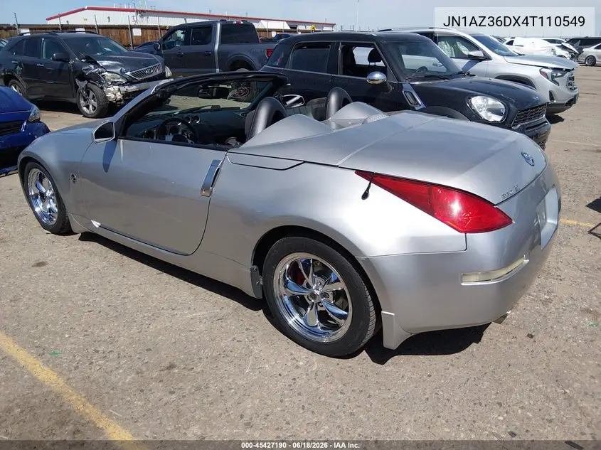 2004 Nissan 350Z Enthusiast VIN: JN1AZ36DX4T110549 Lot: 45427190