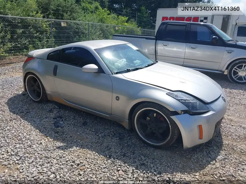 2004 Nissan 350Z VIN: JN1AZ34DX4T161360 Lot: 45508747