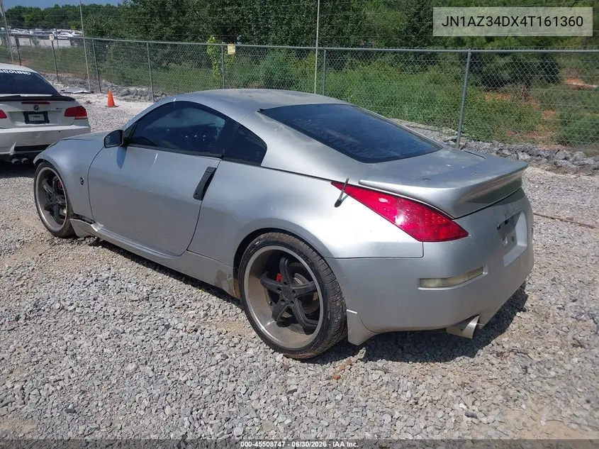 2004 Nissan 350Z VIN: JN1AZ34DX4T161360 Lot: 45508747