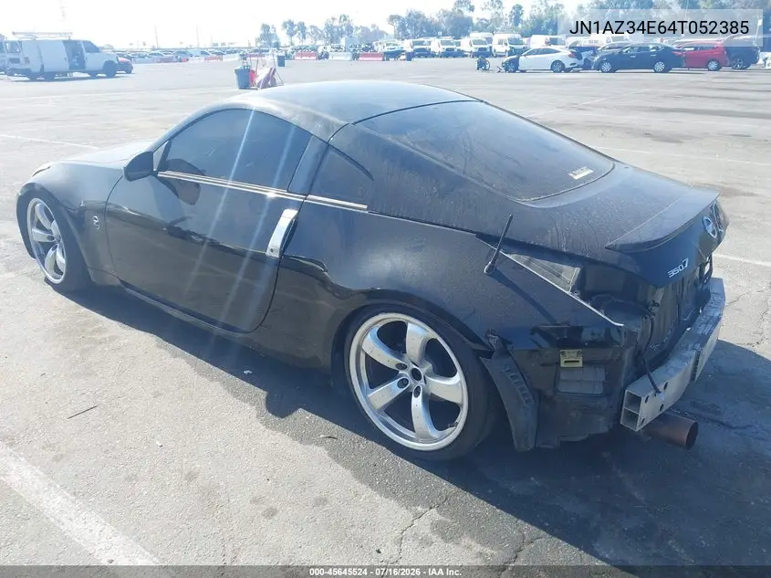 2004 Nissan 350Z VIN: JN1AZ34E64T052385 Lot: 45645524