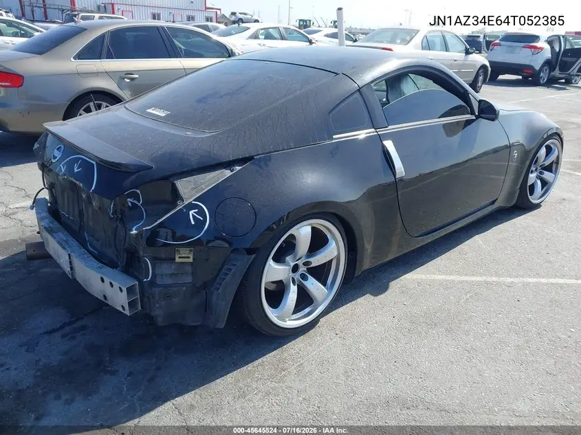 2004 Nissan 350Z VIN: JN1AZ34E64T052385 Lot: 45645524