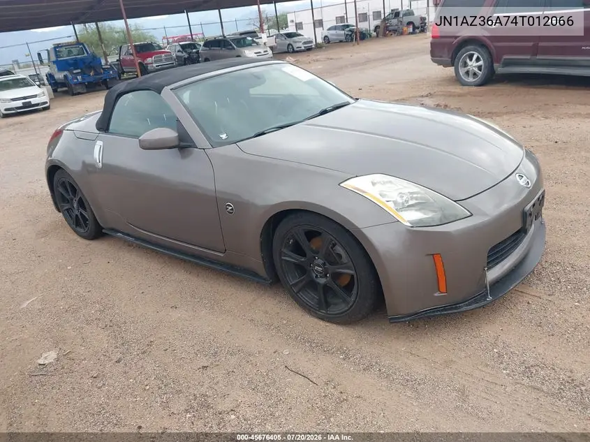 2004 Nissan 350Z Touring VIN: JN1AZ36A74T012066 Lot: 45676405