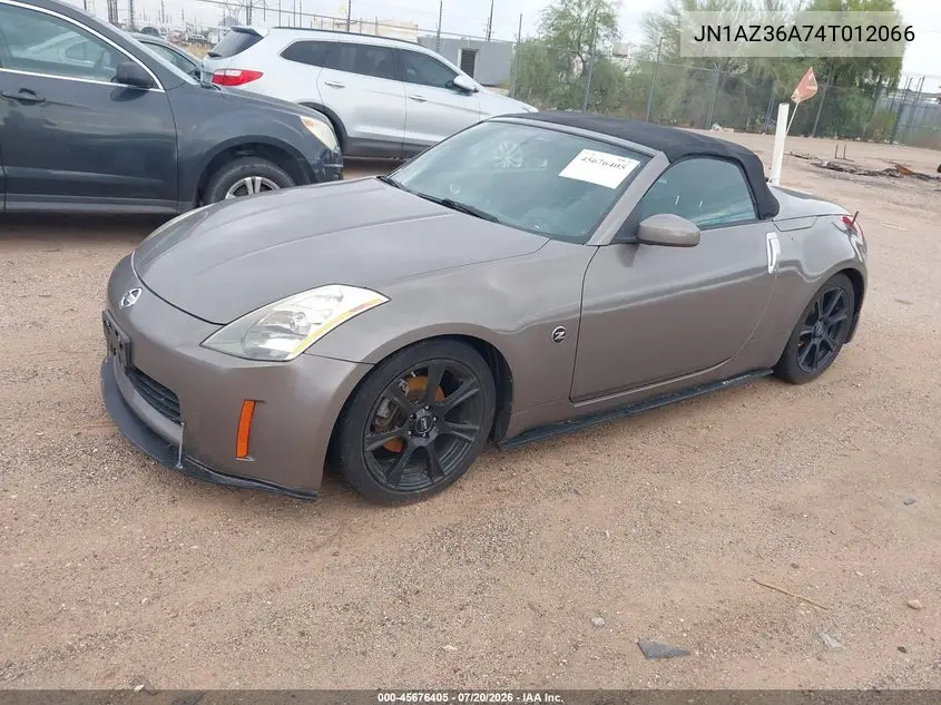 2004 Nissan 350Z Touring VIN: JN1AZ36A74T012066 Lot: 45676405