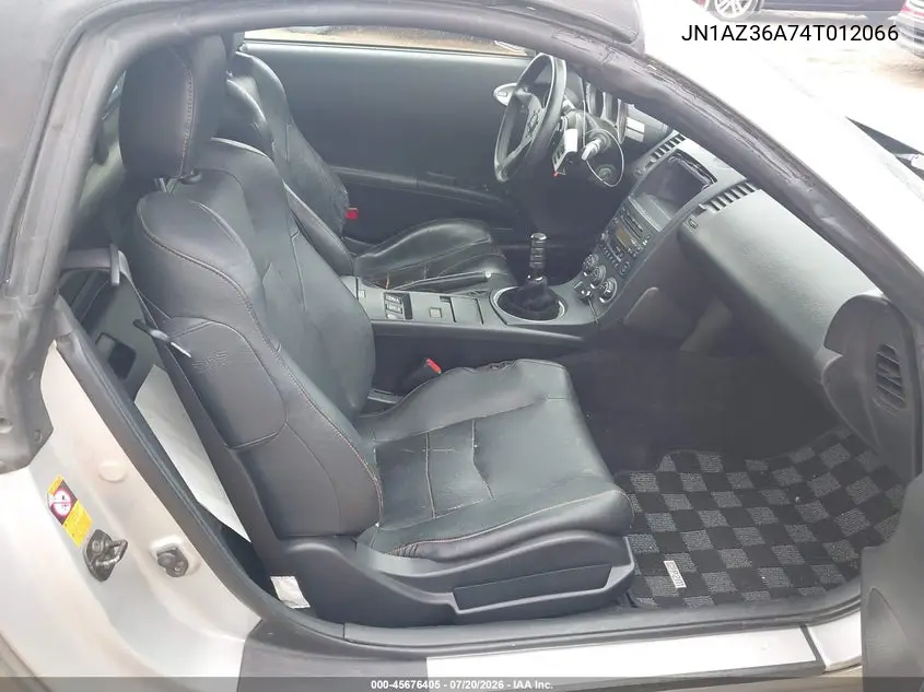 2004 Nissan 350Z Touring VIN: JN1AZ36A74T012066 Lot: 45676405