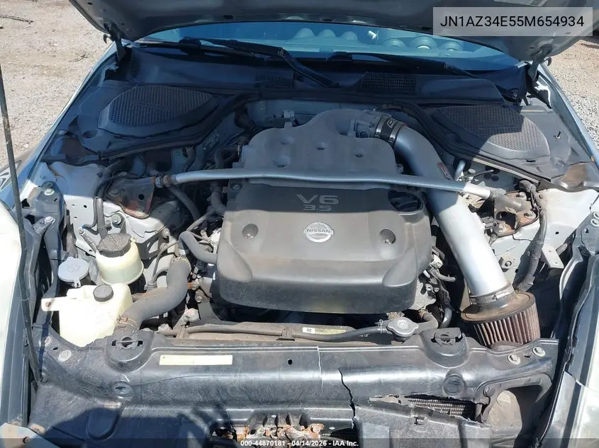 2005 Nissan 350Z Touring VIN: JN1AZ34E55M654934 Lot: 44870181
