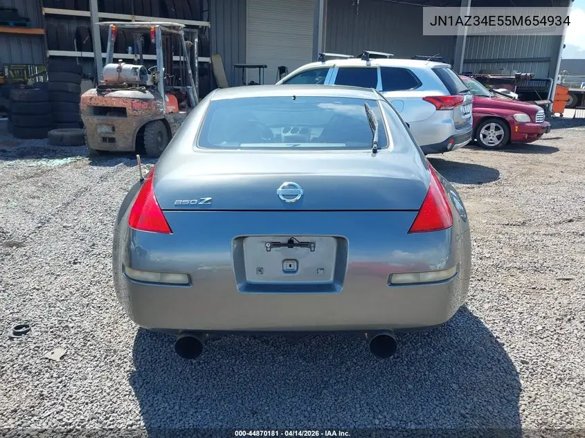 2005 Nissan 350Z Touring VIN: JN1AZ34E55M654934 Lot: 44870181