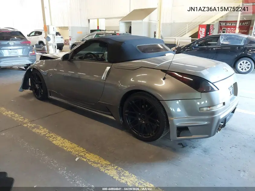 2005 Nissan 350Z Touring VIN: JN1AZ36A15M752241 Lot: 44984641