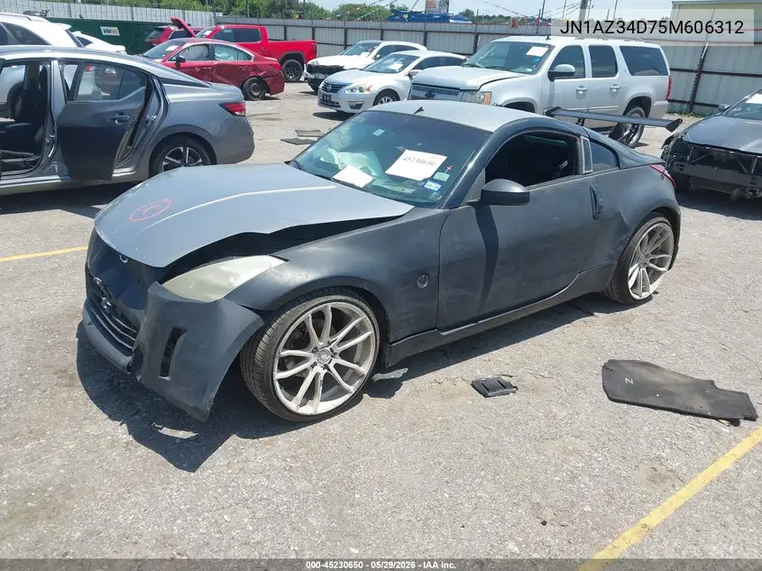 2005 Nissan 350Z Touring VIN: JN1AZ34D75M606312 Lot: 45230650