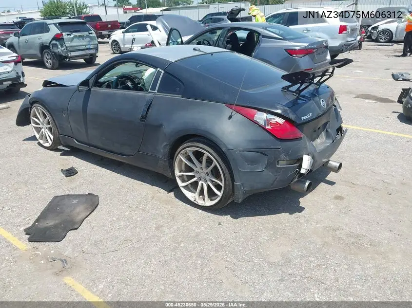2005 Nissan 350Z Touring VIN: JN1AZ34D75M606312 Lot: 45230650
