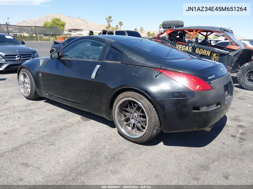 2005 Nissan 350Z Touring VIN: JN1AZ34E45M651264 Lot: 45298037