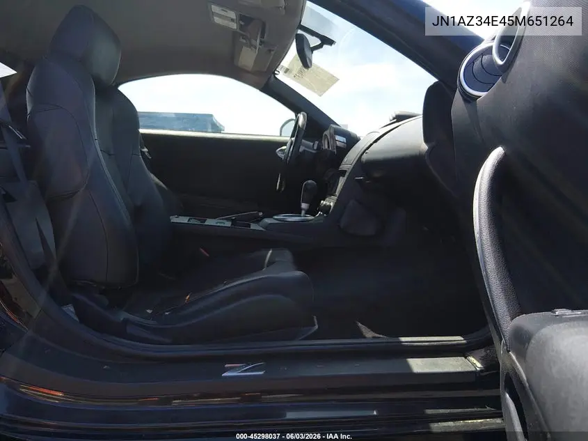 2005 Nissan 350Z Touring VIN: JN1AZ34E45M651264 Lot: 45298037