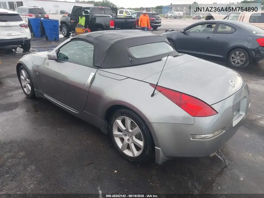 2005 Nissan 350Z Touring VIN: JN1AZ36A45M754890 Lot: 45382142