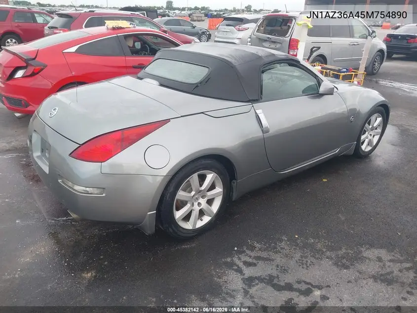 2005 Nissan 350Z Touring VIN: JN1AZ36A45M754890 Lot: 45382142