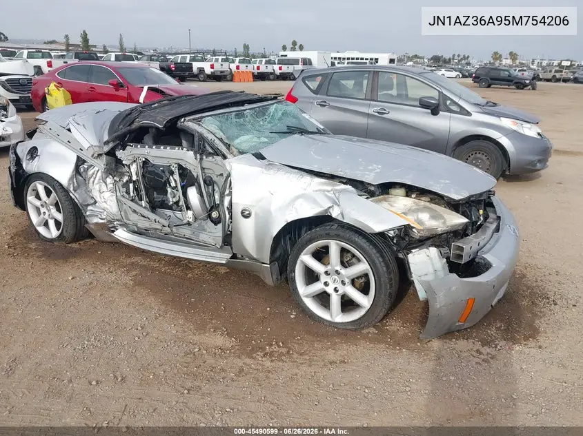 2005 Nissan 350Z Touring VIN: JN1AZ36A95M754206 Lot: 45490599