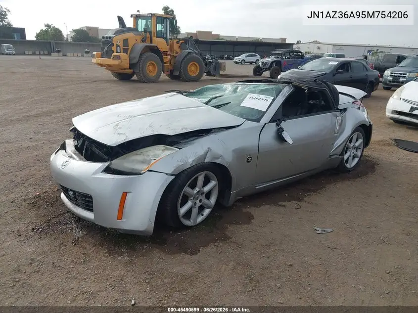 2005 Nissan 350Z Touring VIN: JN1AZ36A95M754206 Lot: 45490599
