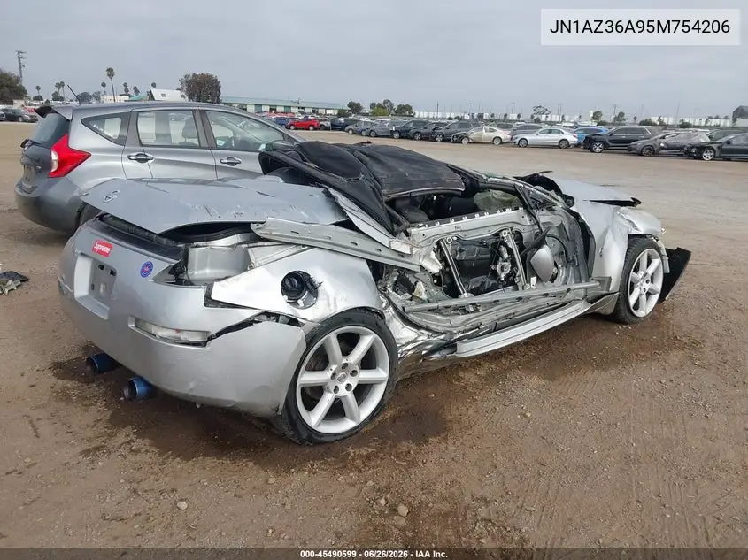 2005 Nissan 350Z Touring VIN: JN1AZ36A95M754206 Lot: 45490599