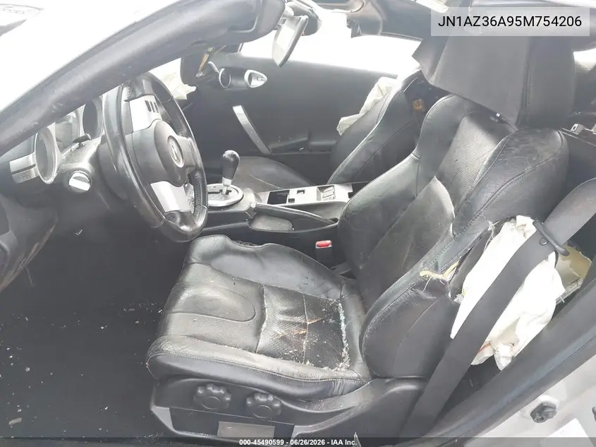 2005 Nissan 350Z Touring VIN: JN1AZ36A95M754206 Lot: 45490599