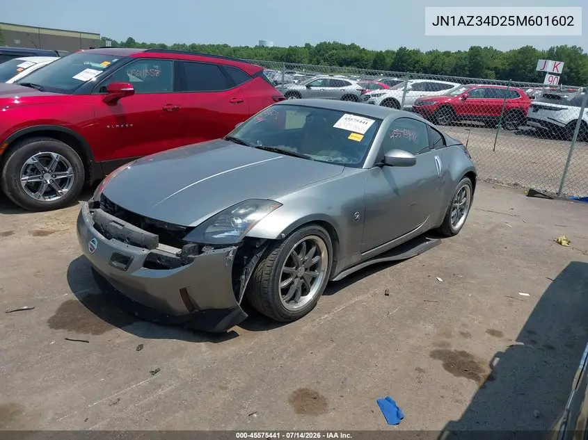 2005 Nissan 350Z Touring VIN: JN1AZ34D25M601602 Lot: 45575441