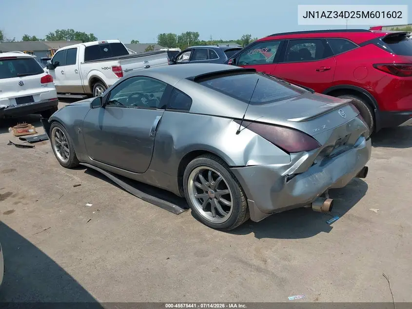 2005 Nissan 350Z Touring VIN: JN1AZ34D25M601602 Lot: 45575441