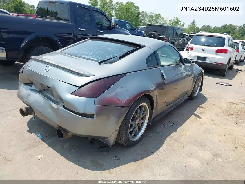2005 Nissan 350Z Touring VIN: JN1AZ34D25M601602 Lot: 45575441