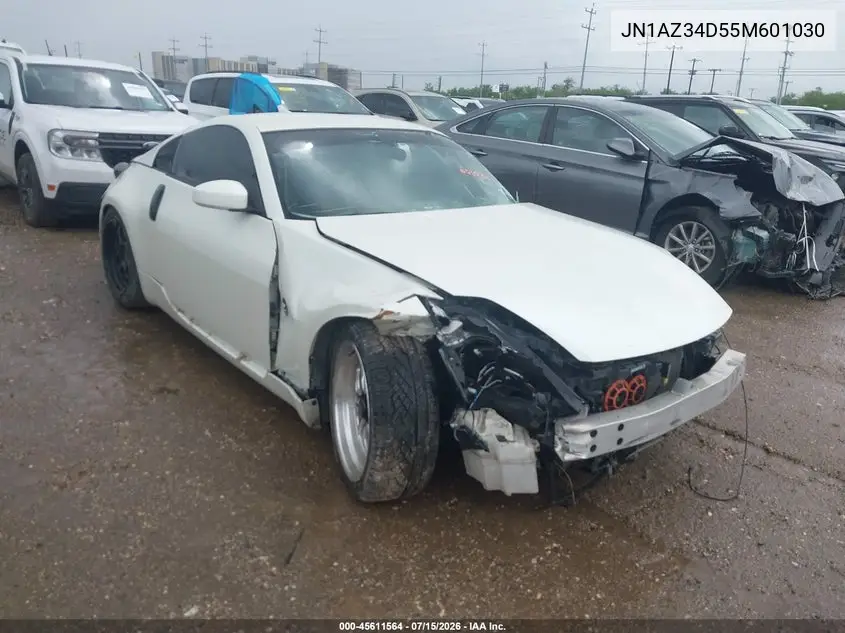 2005 Nissan 350Z VIN: JN1AZ34D55M601030 Lot: 45611564