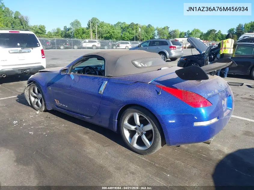 2006 Nissan 350Z Touring VIN: JN1AZ36A76M456934 Lot: 44919364