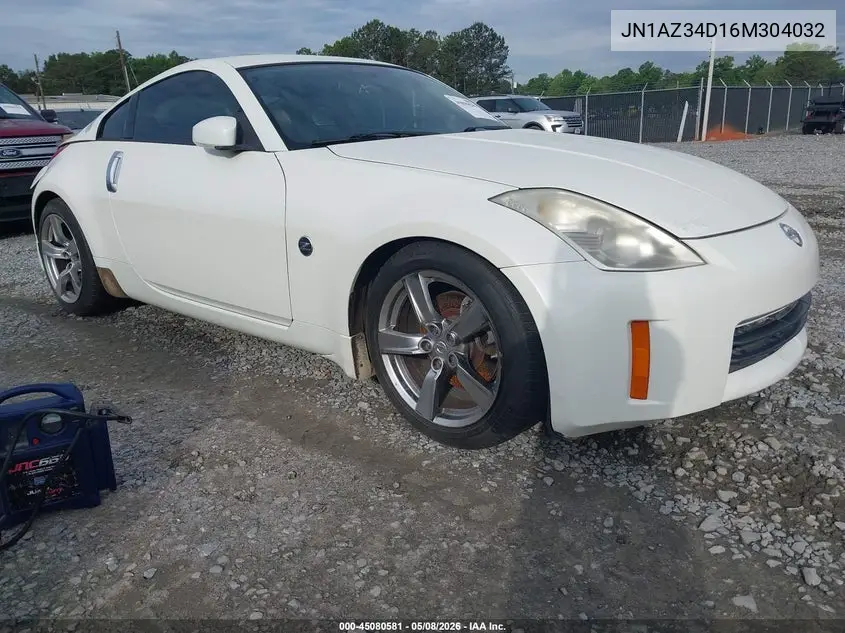 2006 Nissan 350Z Touring VIN: JN1AZ34D16M304032 Lot: 45080581